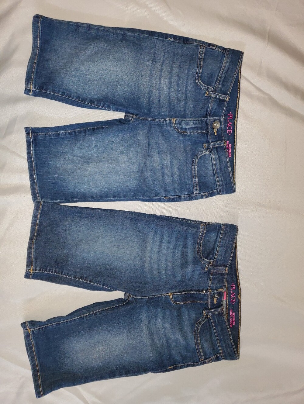 The Children's Place Girls' Blue Denim Capri Jeans, Set Of 2, Girls Size 8
